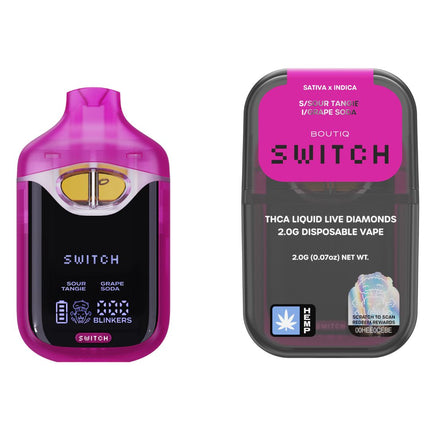 BOUTIQ SWITCH THCA LIQUID LIVE DIAMOND 2 GRAM DISPOSABLE