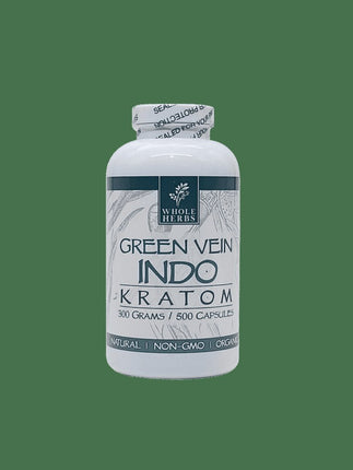 Whole Herb 500CT Capsule Indo Kratom | GREEN VEIN Default Title 700598114546