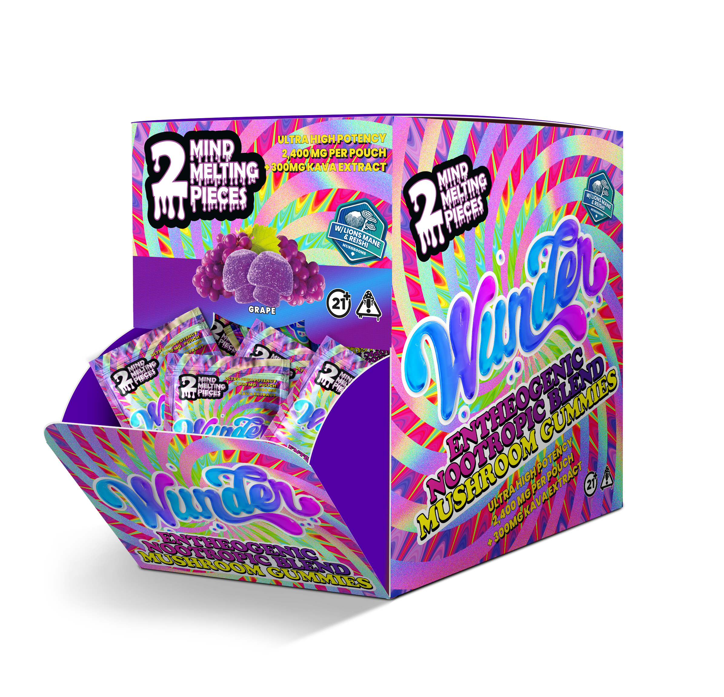 WUNDER MUSHROOM BLEND (2 GUMMY PER PACK) (DISPLAY OF 30)