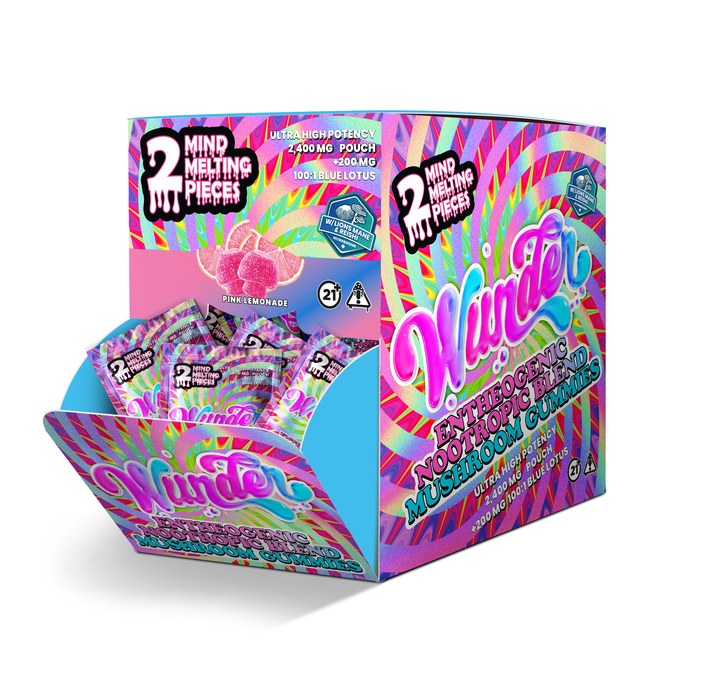 WUNDER MUSHROOM BLEND (2 GUMMY PER PACK) (DISPLAY OF 30)