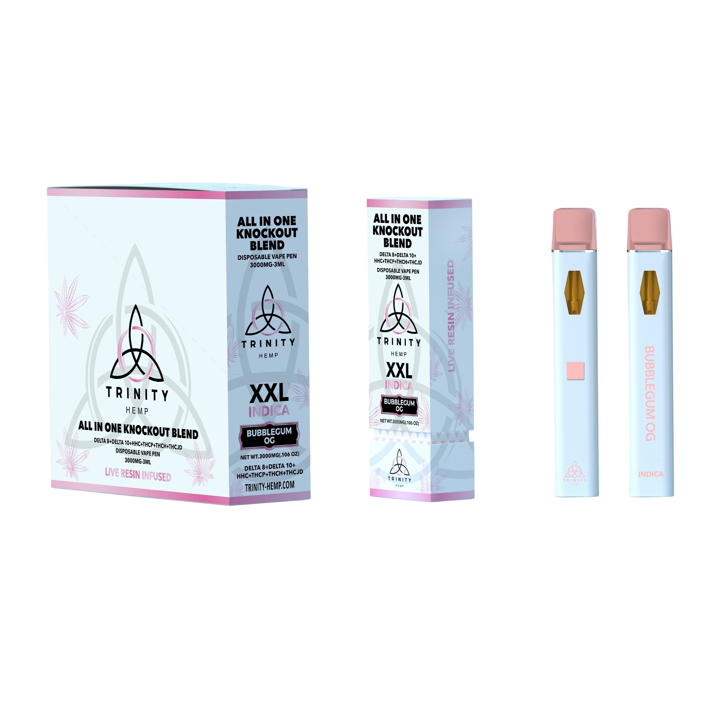 TRINITY HEMP KNOCKOUT BLEND 3ML (D8 + D10 + HHC + THCP + THCJD) DISPOSABLE