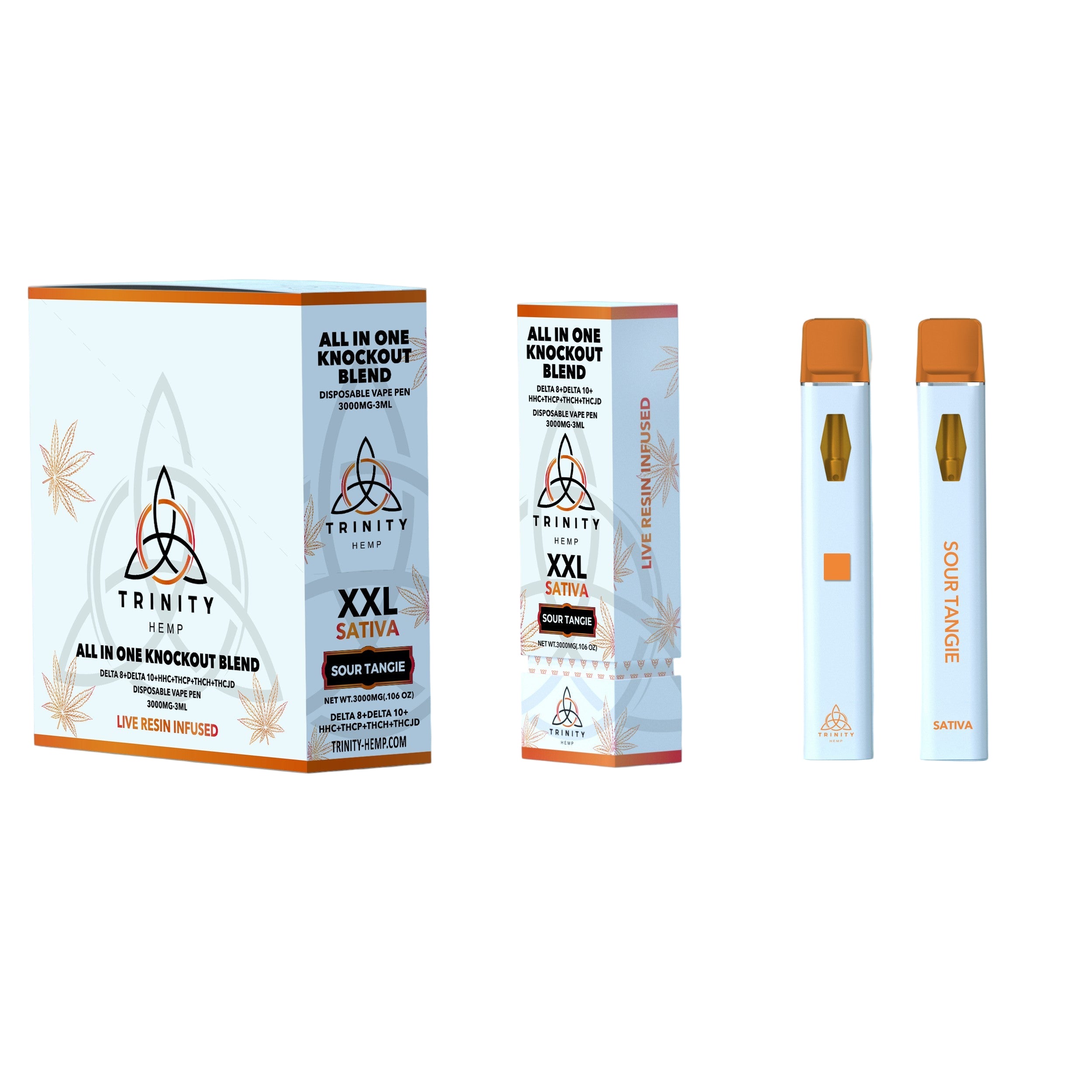 TRINITY HEMP KNOCKOUT BLEND 3ML (D8 + D10 + HHC + THCP + THCJD) DISPOSABLE