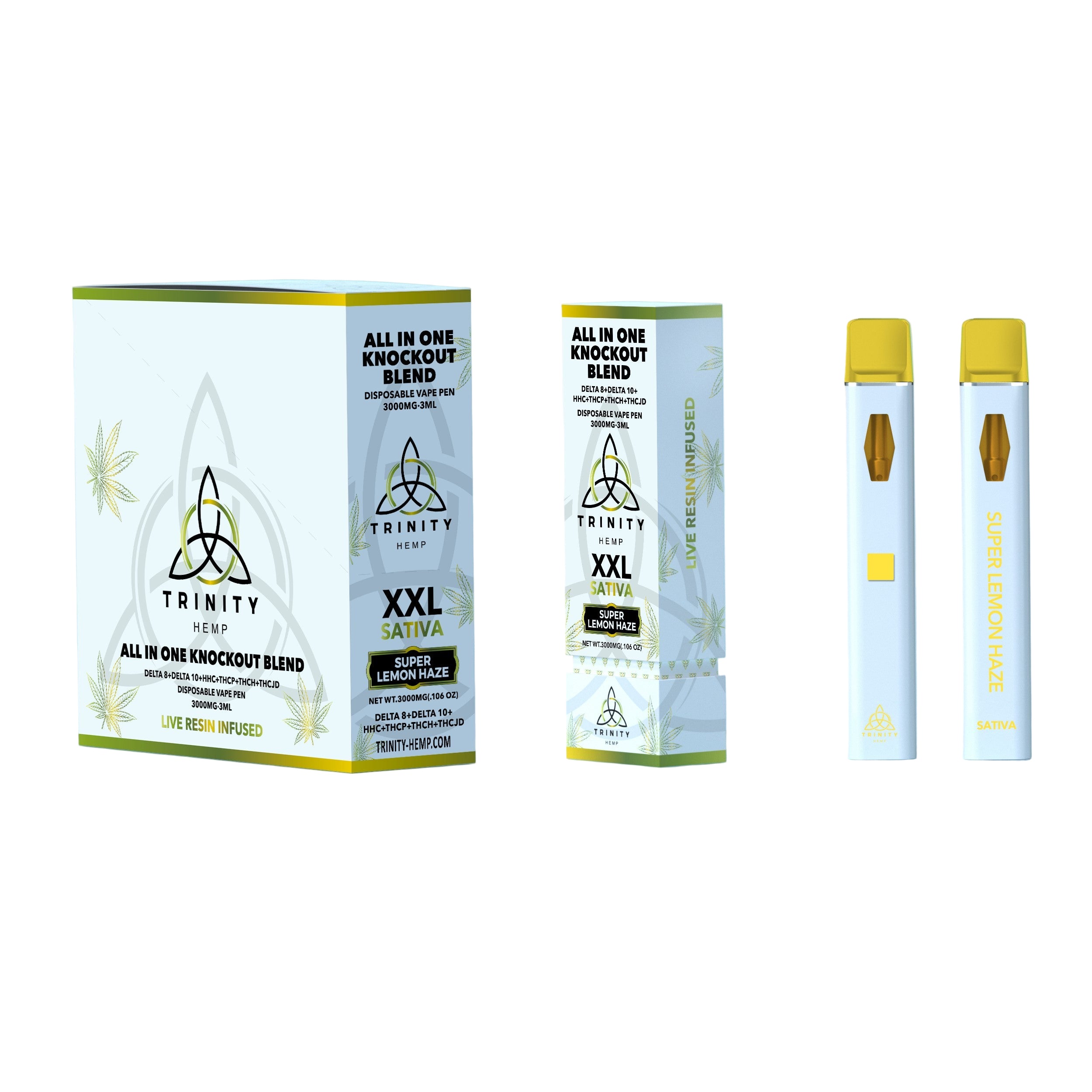TRINITY HEMP KNOCKOUT BLEND 3ML (D8 + D10 + HHC + THCP + THCJD) DISPOSABLE