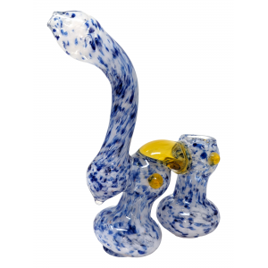 6" FRIT ASSORTED FRIT OMBRE TWISTED NECK BUBBLER (SDK573)