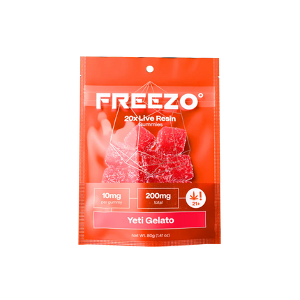FREEZO 10MG LIVE RESIN GUMMIES (20CT/BAG, 200MG/BAG)
