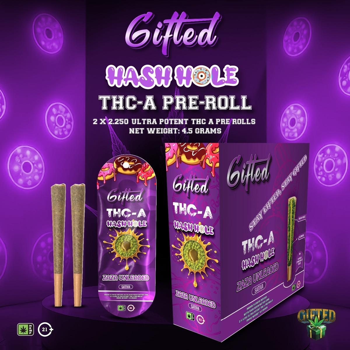 GIFTED 2.25 GRAM THC-A HASH HOLES (2CT PACK)