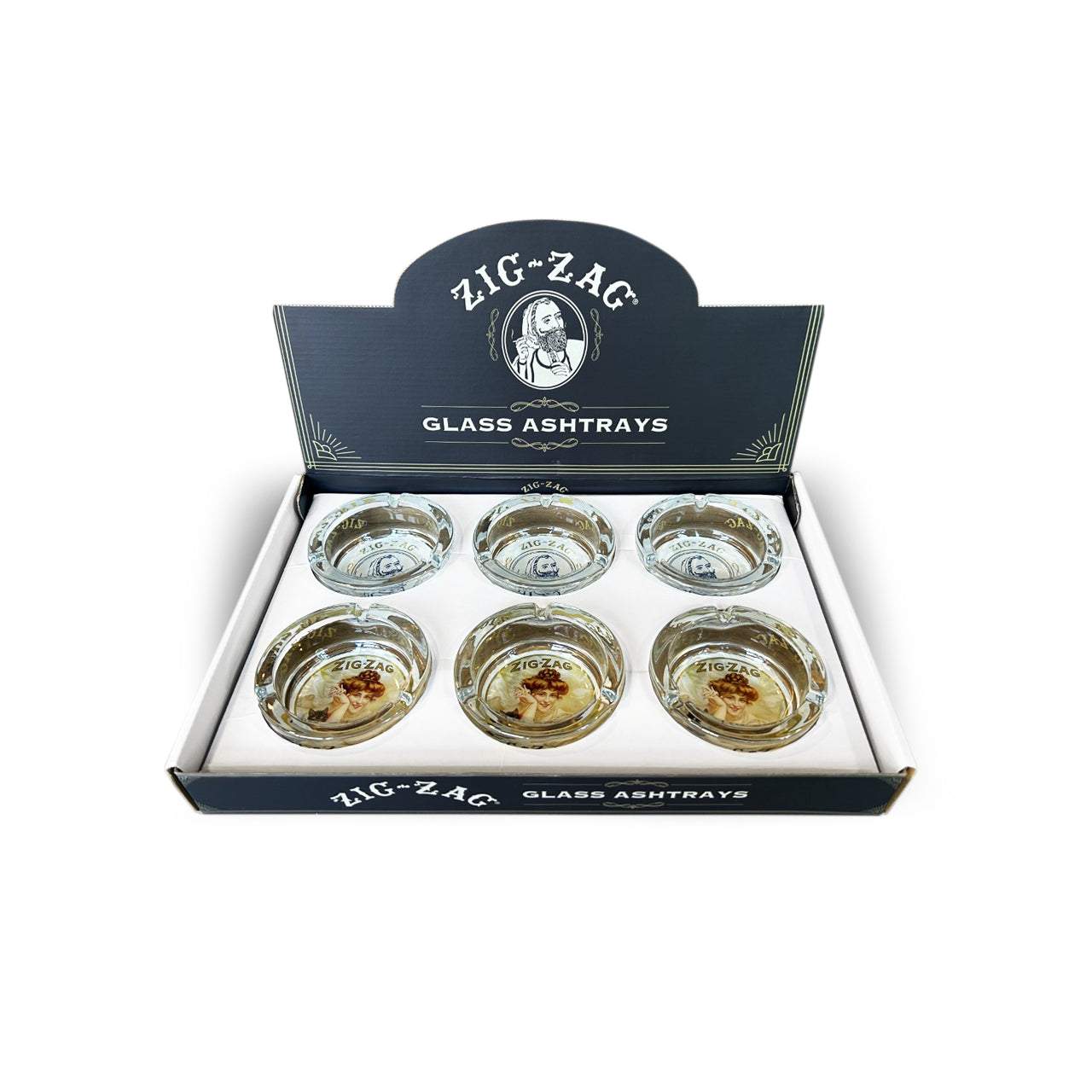 ZIG-ZAG ASSORTED DESIGN ASHTRAY