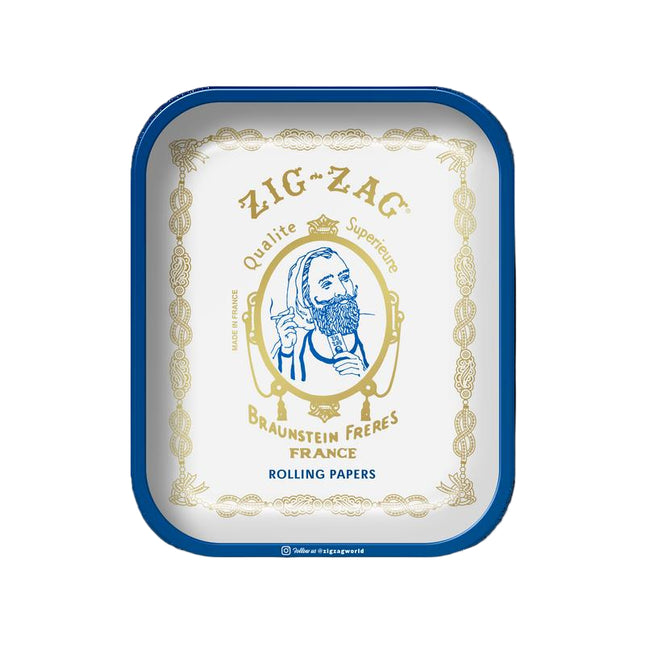 ZIG-ZAG LARGE ROLLING TRAY LARGE WHITE ROLLING TRAY 784762991225