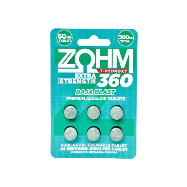 ZOHM EXTRA STRENGTH 60MG 7-HYDROXY (6CT PACK)
