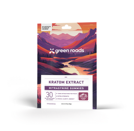 GREEN ROADS MITRAGYNINE GUMMIES (5CT/BAG, 150MG/BAG)