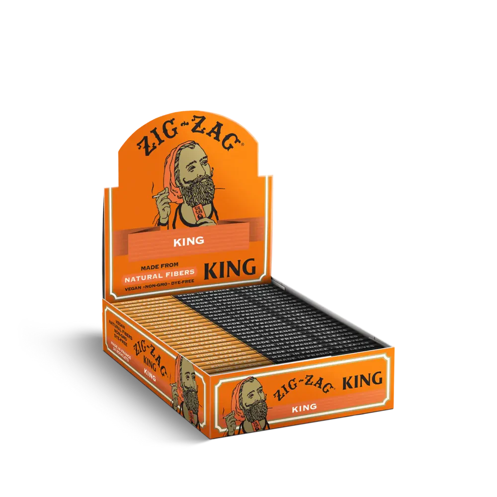 ZIG-ZAG ROLLING PAPERS KING (24CT/DISPLAY) | NATURAL GUM