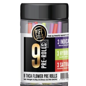 PIFF STIX 0.75 GRAM THC-A PRE ROLL VARIETY PACK (9CT/JAR)