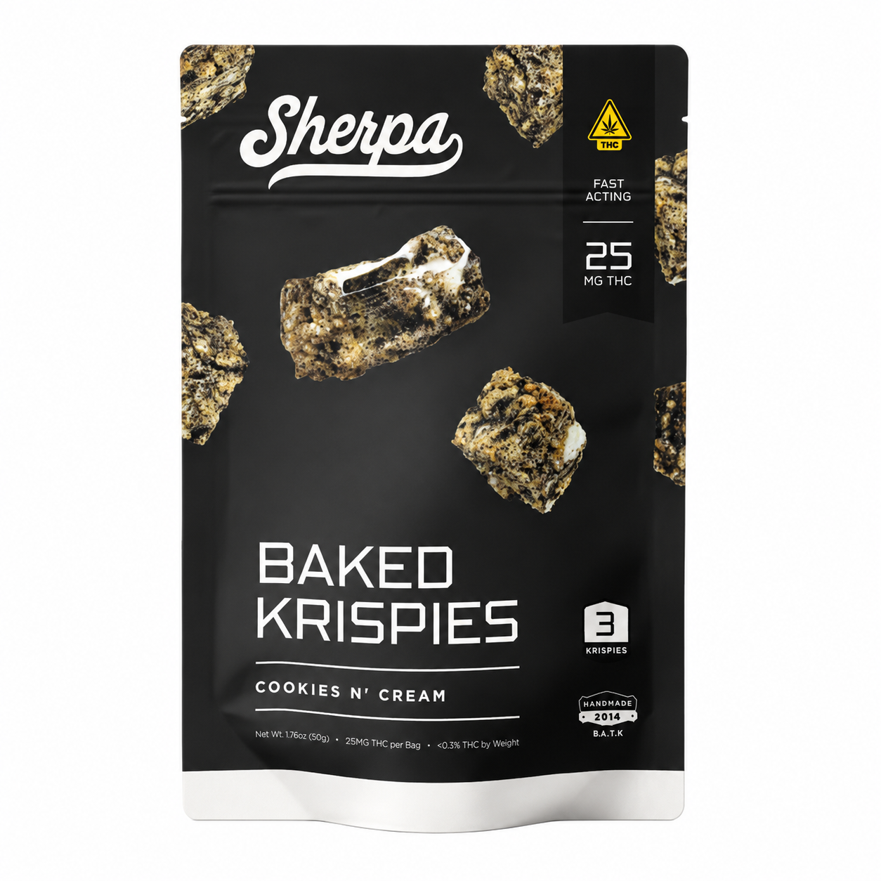 SHERPA 25MG THC KRISPIES BOX (3CT X 25MG)