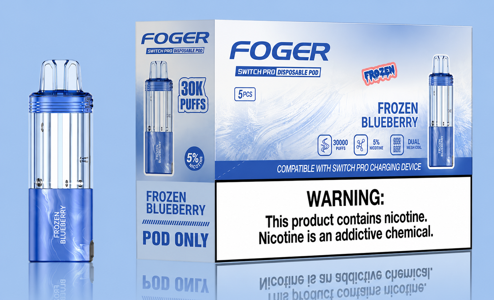 FOGR SWITCH PRO DISPOSABLE POD 30K PUFFS (5CT DISPLAY)