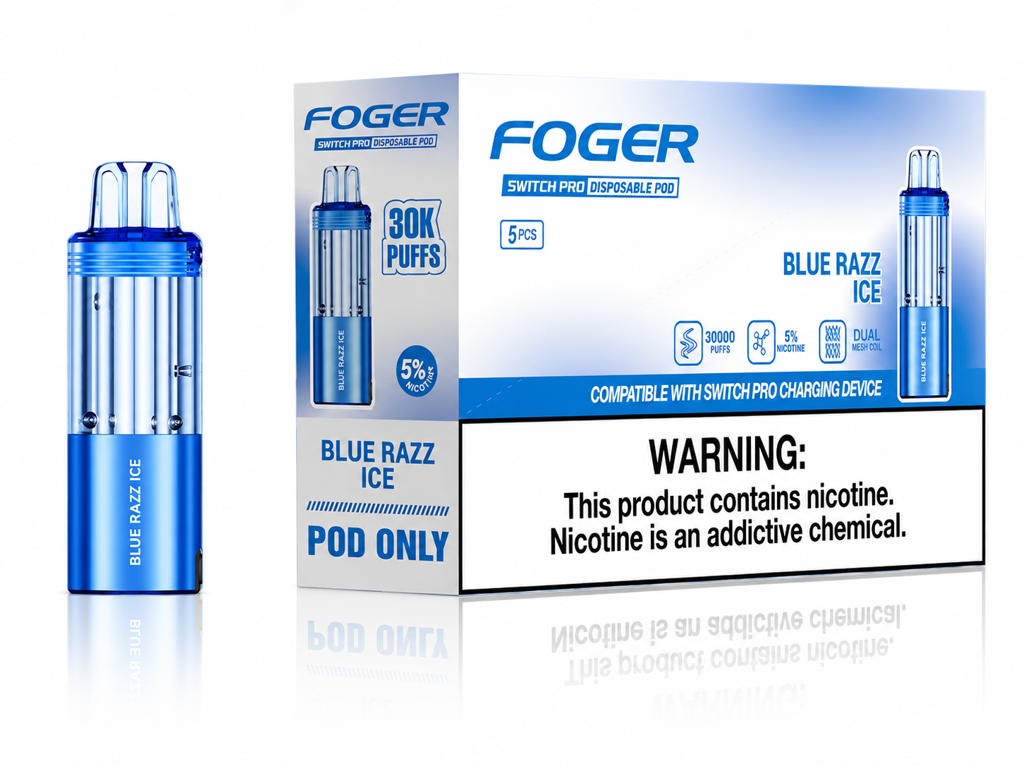 FOGR SWITCH PRO DISPOSABLE POD 30K PUFFS (5CT DISPLAY)