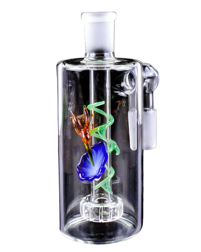 5.1" 14MM 90 ANGLE AVIAN BLOSSOM DESIGN PERC ASH CATCHER