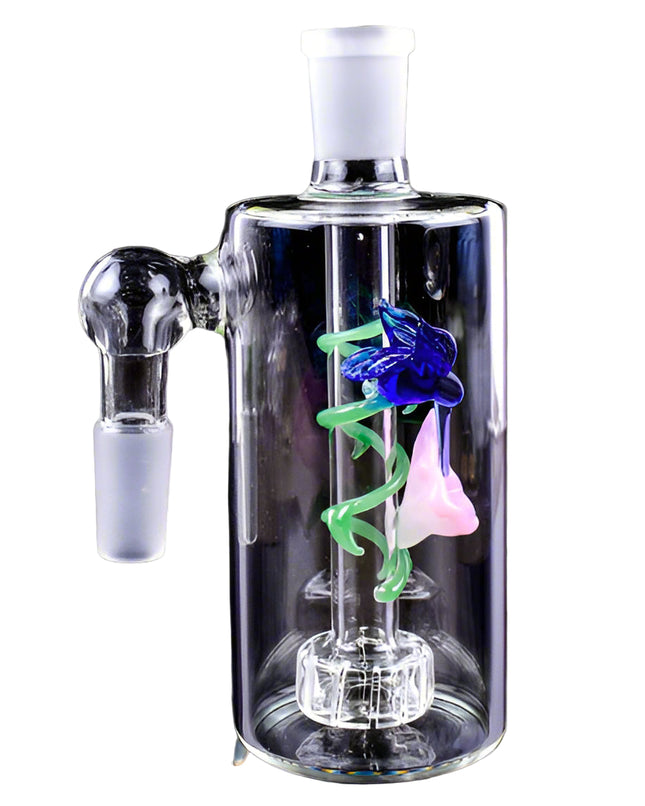 5.1" 14MM 90 ANGLE AVIAN BLOSSOM DESIGN PERC ASH CATCHER