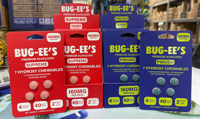BUG-EE'S 7-HYDROXY CHEWABLE 40MG TABLET (4CT PACK)