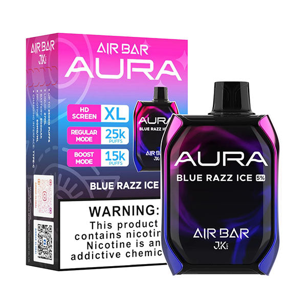 elfbar nachfüll pod läuft aus AIRBAR AURA 25K PUFFS 5% HD SCREEN – Rising Wholesale Inc