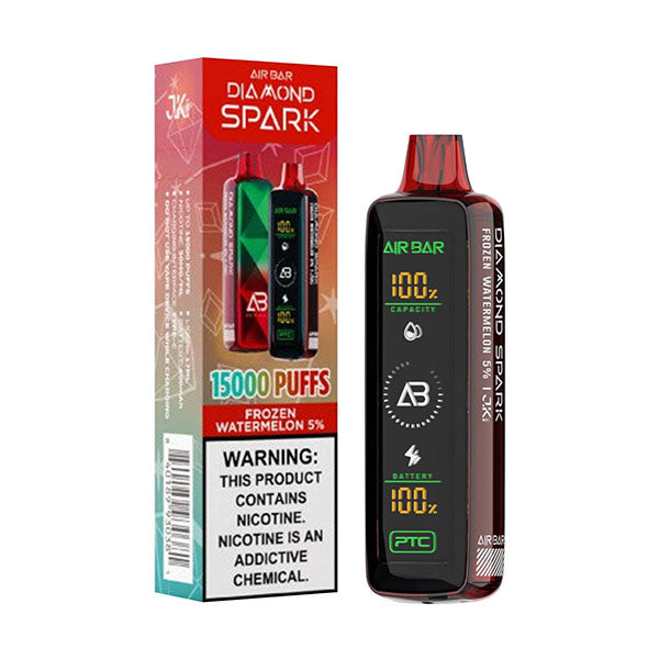AIRBAR DIAMOND SPARK 15000 PUFFS 5% DISPOSABLE Rising Wholesale Inc. AIRBAR DIAMOND SPARK 15000 PUFFS 5% DISPOSABLE Rising Wholesale Inc.