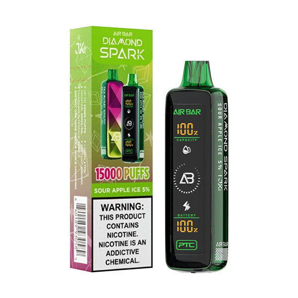 AIRBAR DIAMOND SPARK 15000 PUFFS 5% DISPOSABLE Rising Wholesale Inc. AIRBAR DIAMOND SPARK 15000 PUFFS 5% DISPOSABLE Rising Wholesale Inc.