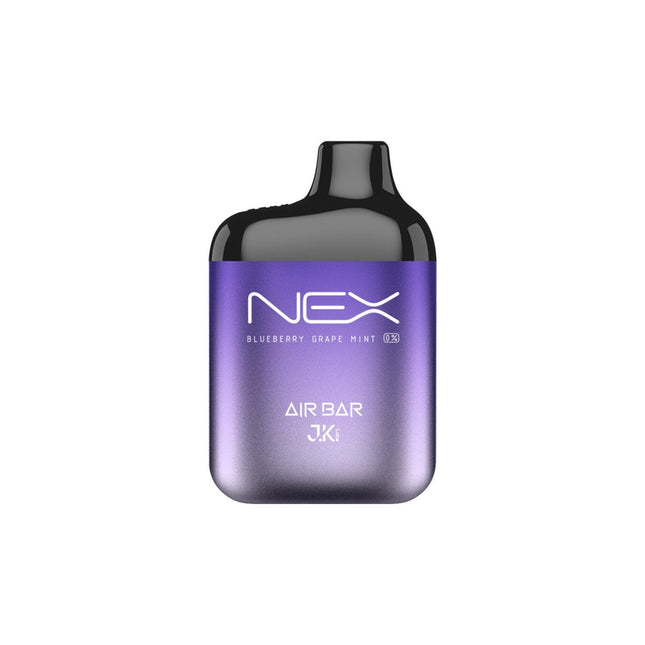 AIR BAR NEX DISPOSABLE VAPE 0% (DISPLAY OF 10) BLUEBERRY GRAPE MINT 840189921242