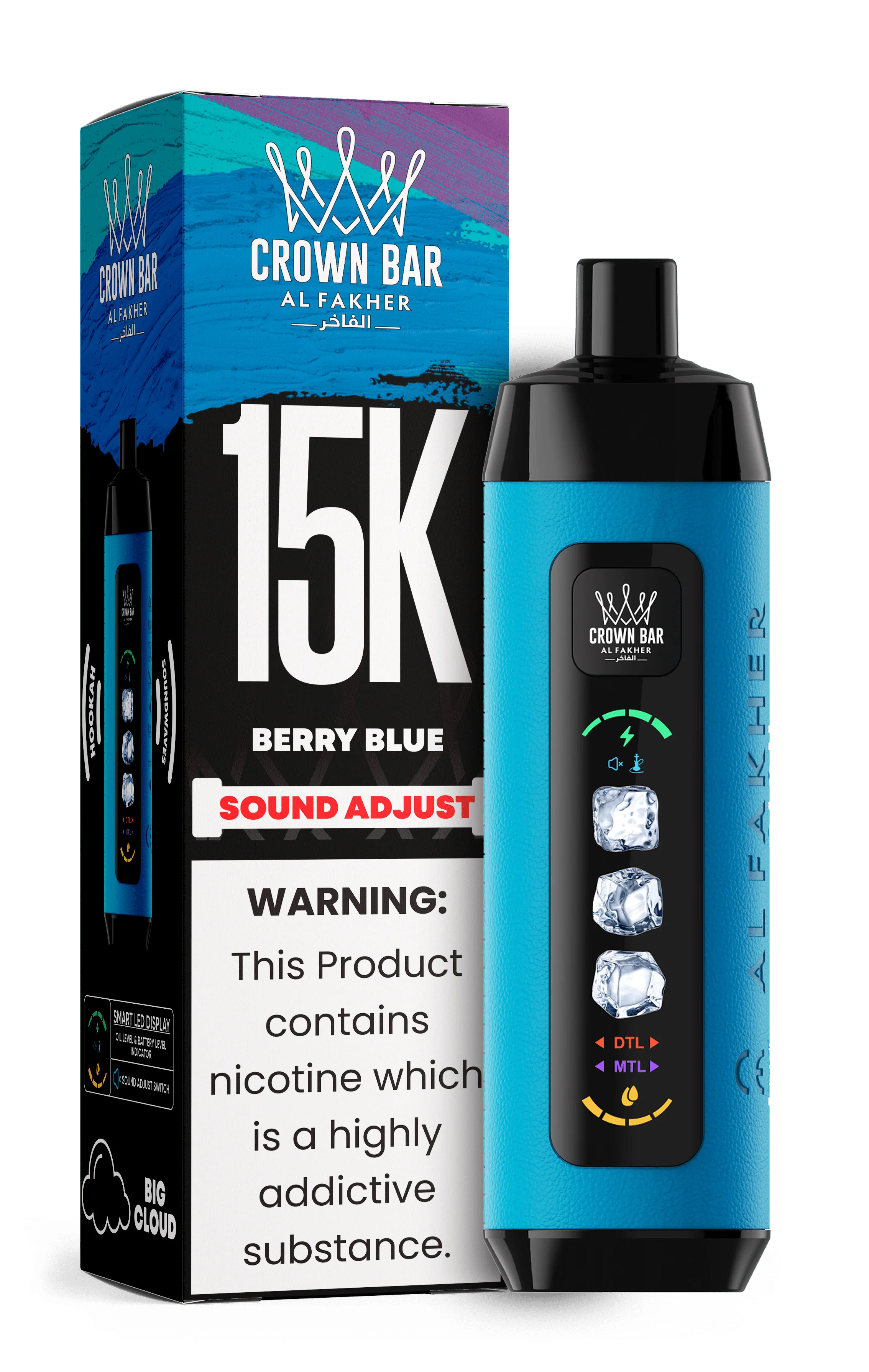 elfbar elfa master akku AL FAKHER CROWN BAR 15000 ICE ADJUST DISPOSABLE (5CT DISPLAY) – Rising  Wholesale Inc