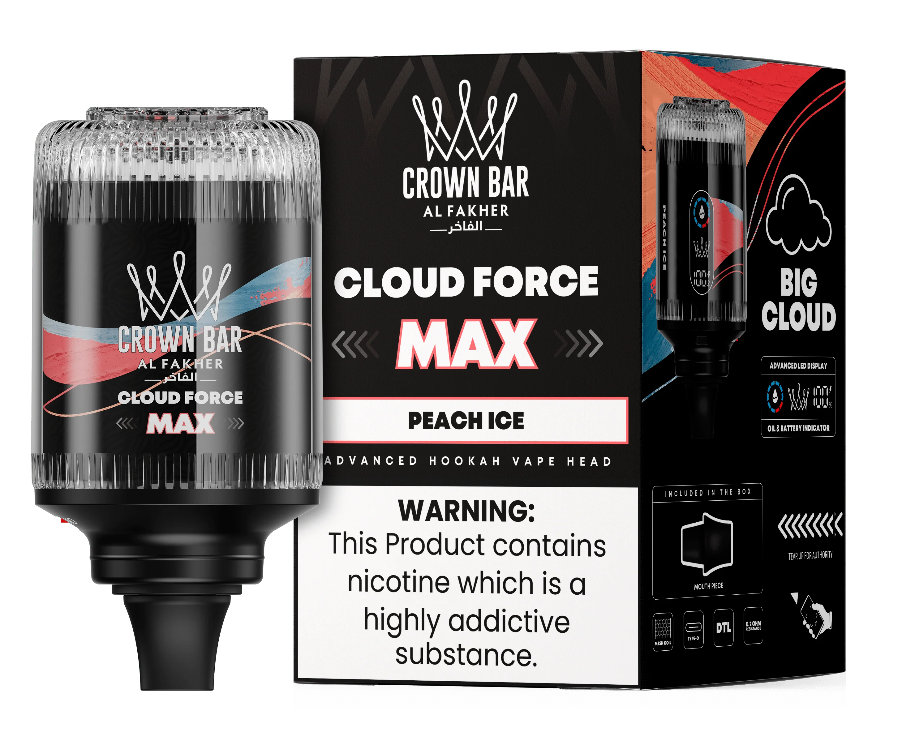 AL FAKHER CROWN BAR HOOKAH HEAD 50K PUFFS