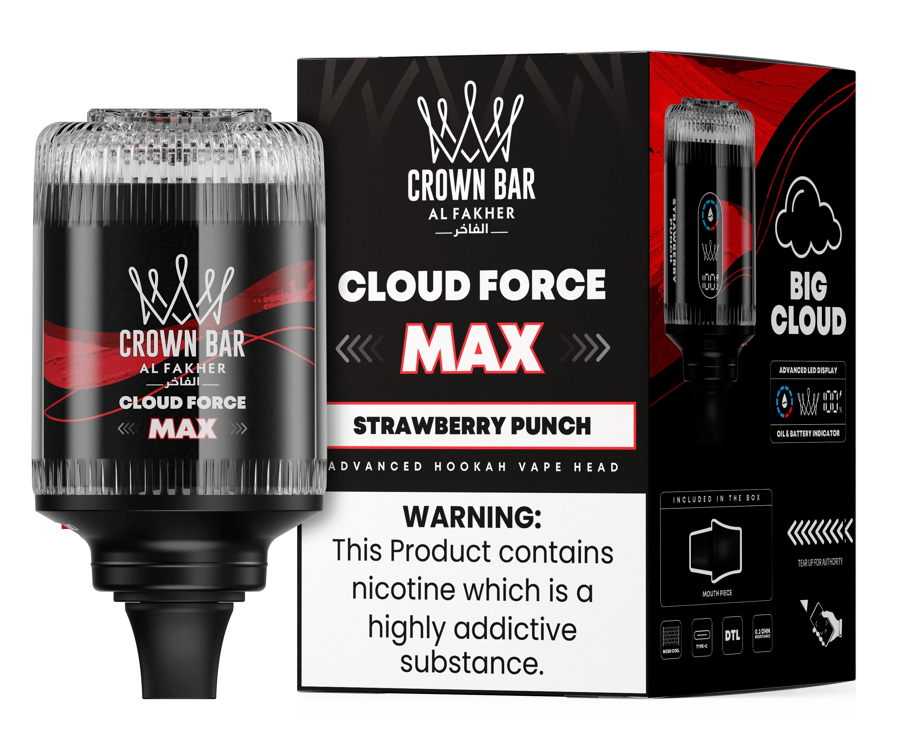 AL FAKHER CROWN BAR HOOKAH HEAD 50K PUFFS