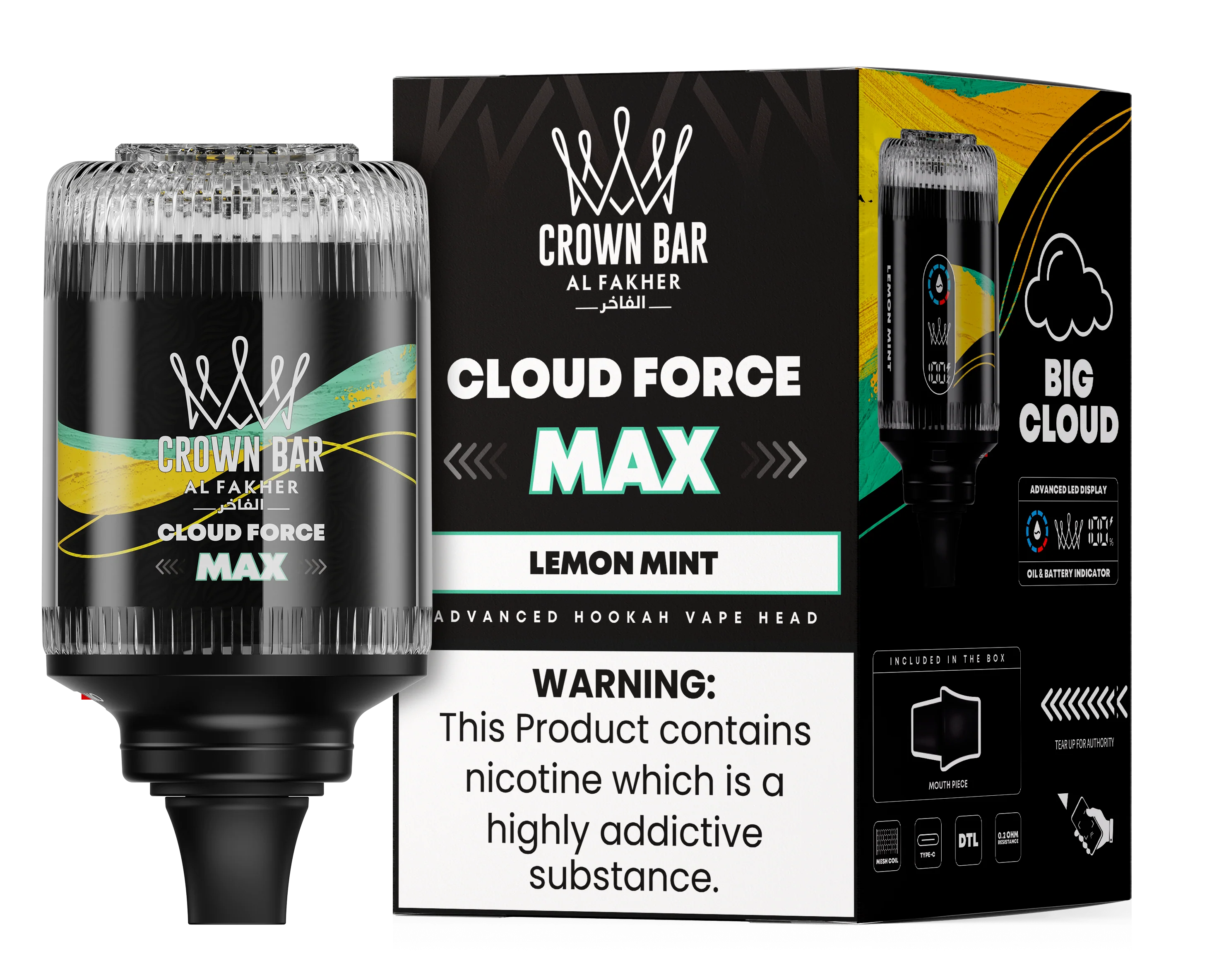 AL FAKHER CROWN BAR HOOKAH HEAD 50K PUFFS