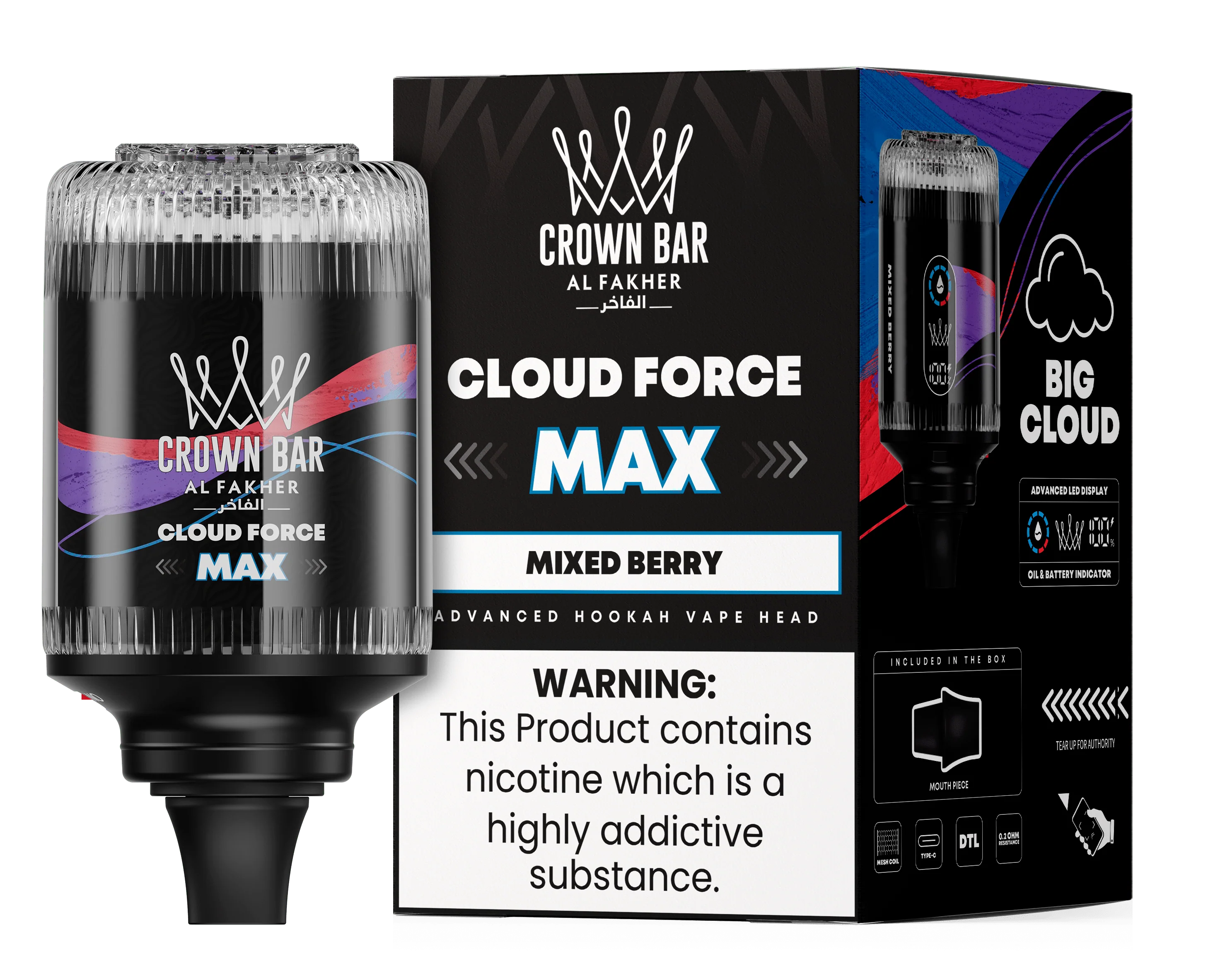 AL FAKHER CROWN BAR HOOKAH HEAD 50K PUFFS