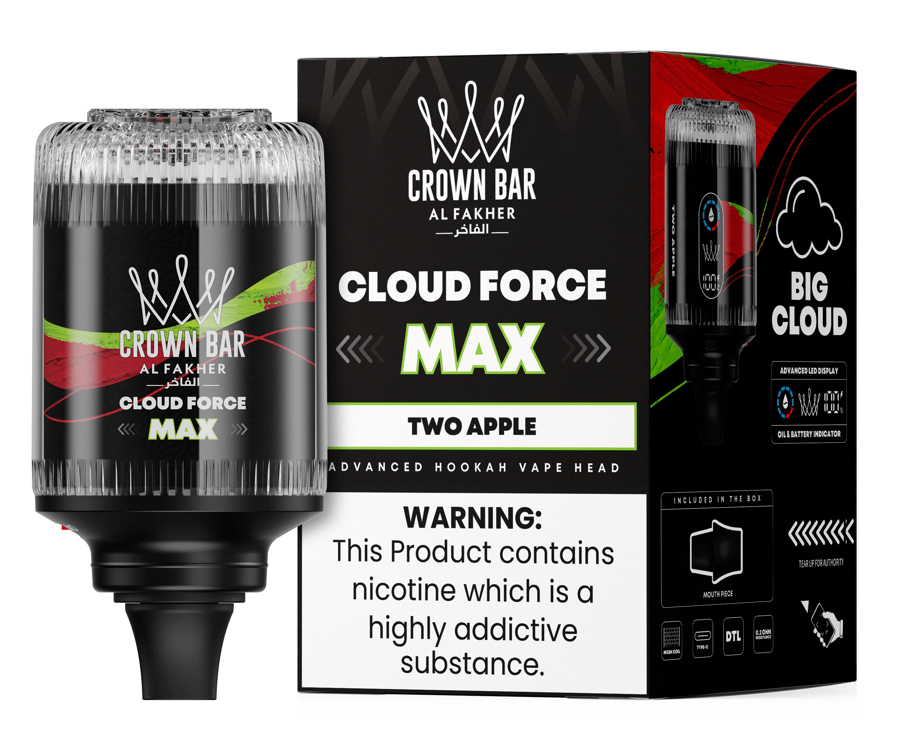 AL FAKHER CROWN BAR HOOKAH HEAD 50K PUFFS