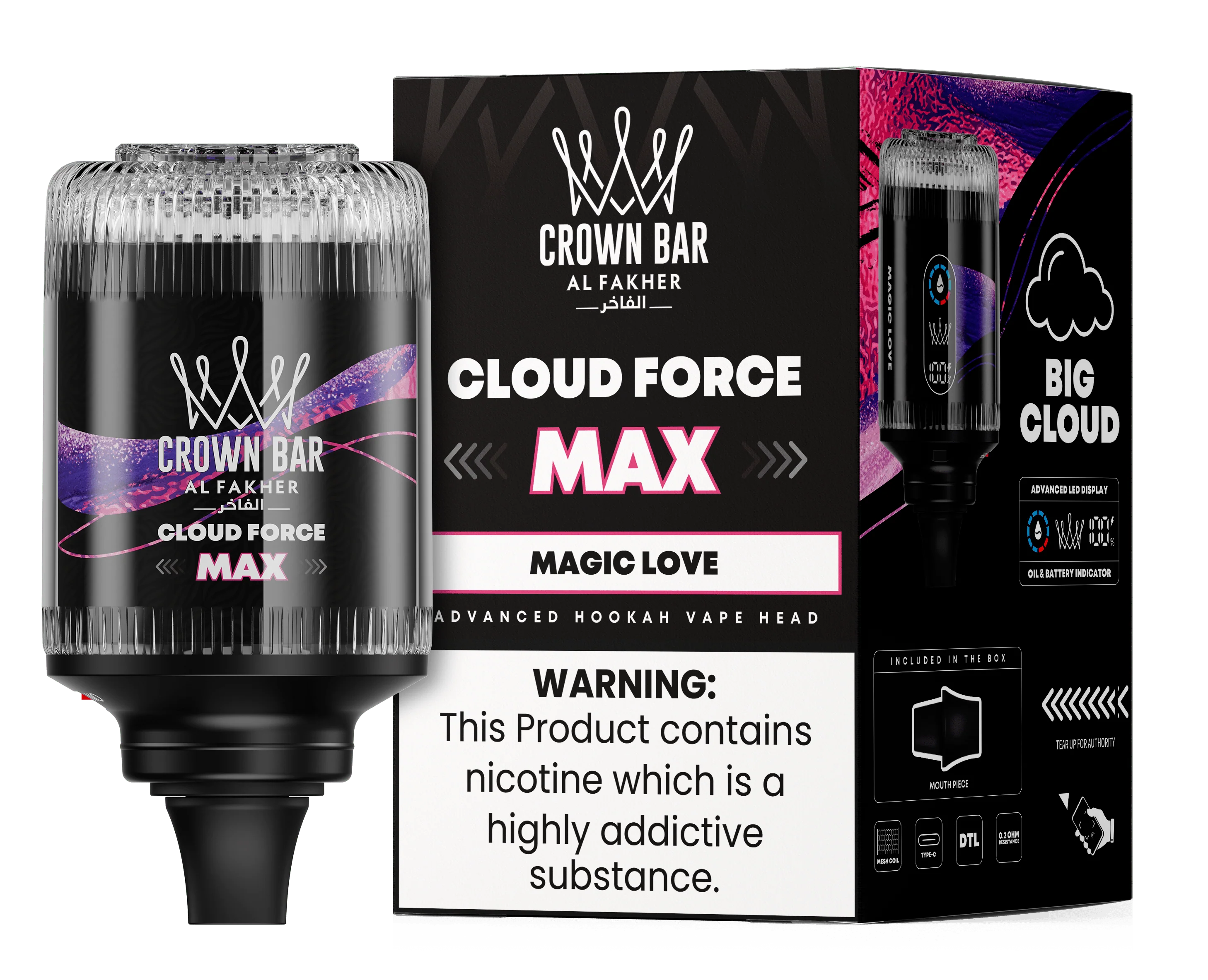 AL FAKHER CROWN BAR HOOKAH HEAD 50K PUFFS
