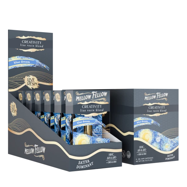 MELLOW FELLOW LIVE RESIN 1 GRAM CARTRIDGE | TRANQUILITY BLEND - PINEAPPLE KUSH (INDICA DOMINANT)