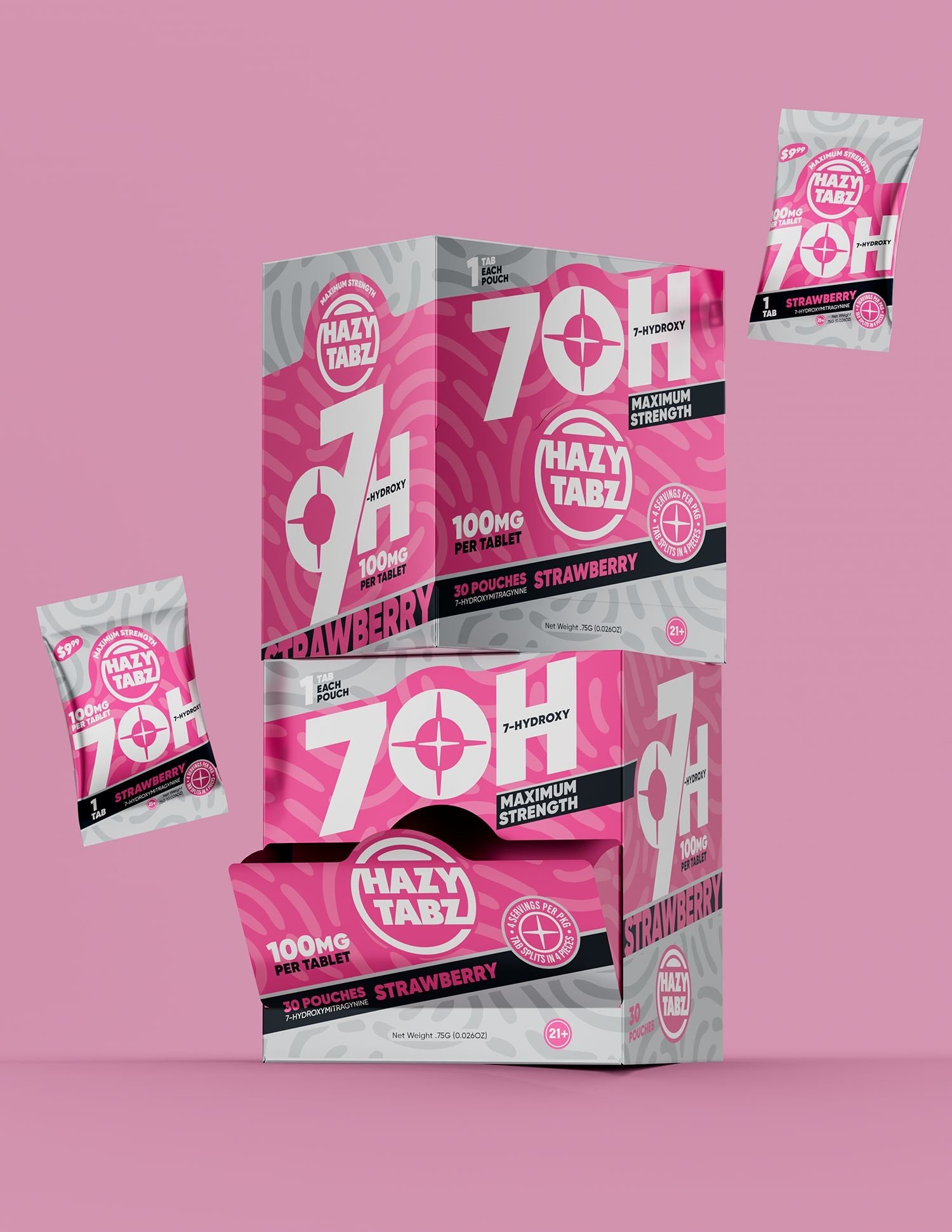 HAZY TABZ 7-HYDROXY 100MG PER TAB PRE-PRICED (30CT DISPLAY)