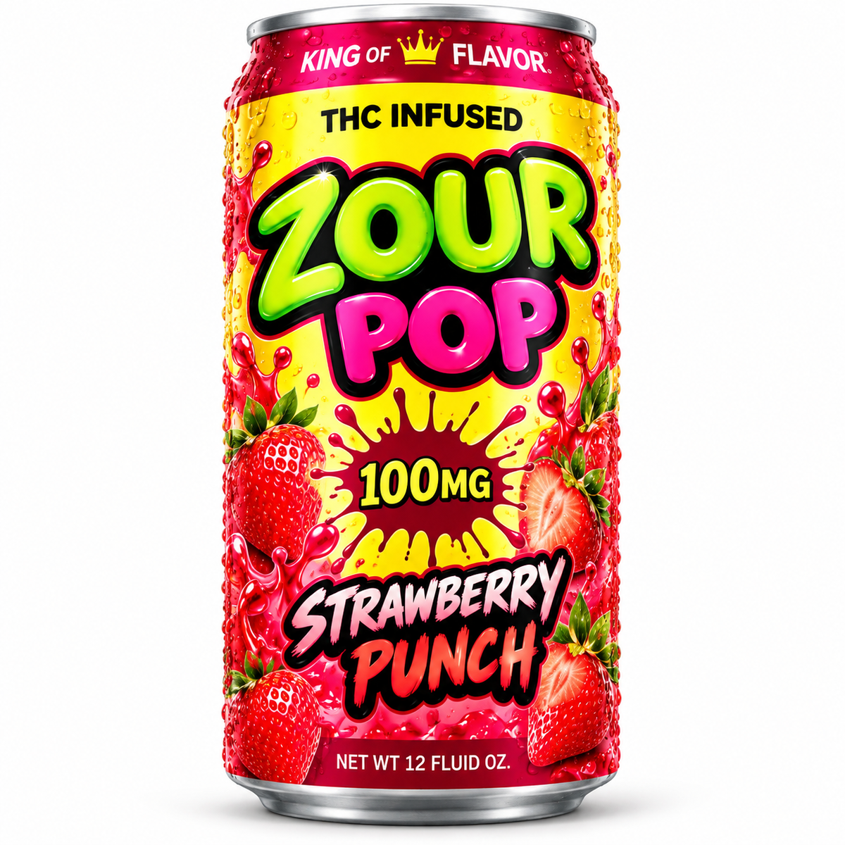 ZOUR POP 100MG THC INFUSED SPRITZ BEVERAGE (4CT PACK)