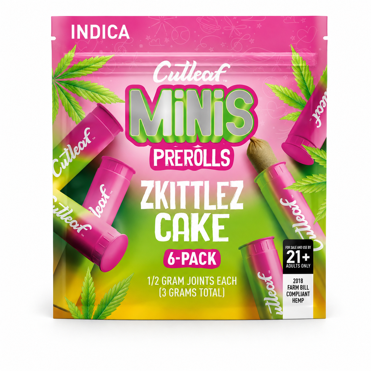 CUTLEAF MINIS PREROLLS 0.5G ECH (6CT PACK)