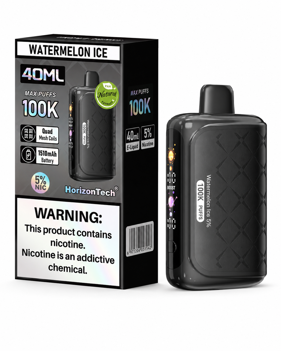 HORIZONTECH 100K PUFFS 5% DISPOSABLE (5CT DISPLAY)