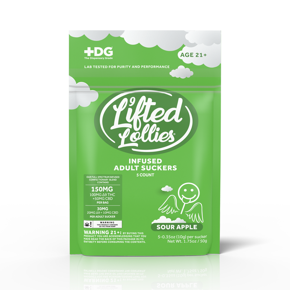 LIFTED LOLLIES D9 THC FULL SPECTRUM LOLLIPOPS (5CT PACK)