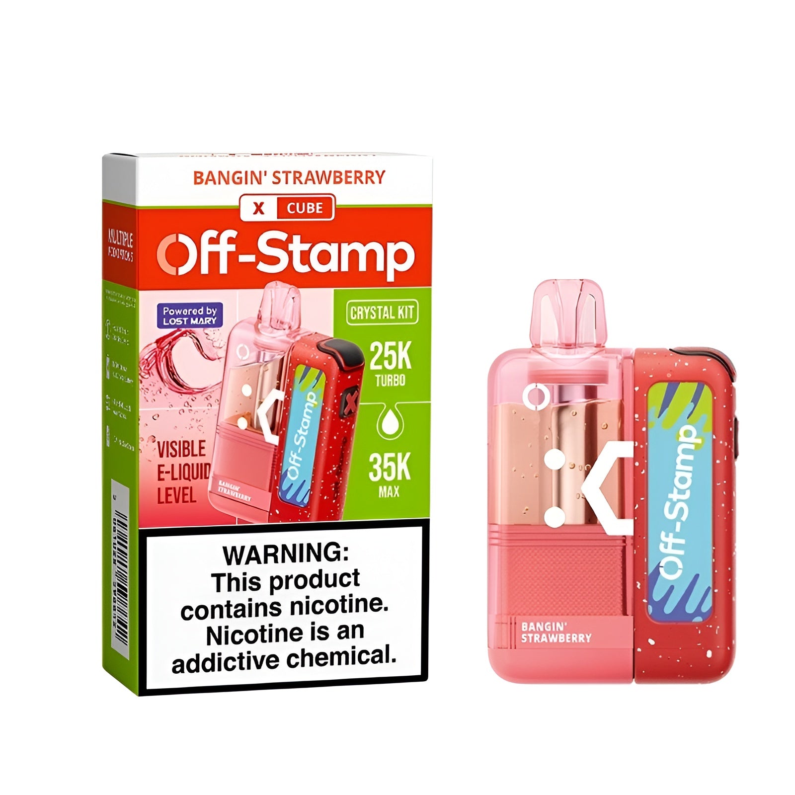 OFF STAMP X-CUBE CRYSTAL EDITION 35K POD (5CT DISPLAY) | BANGIN' STRAWBERRY