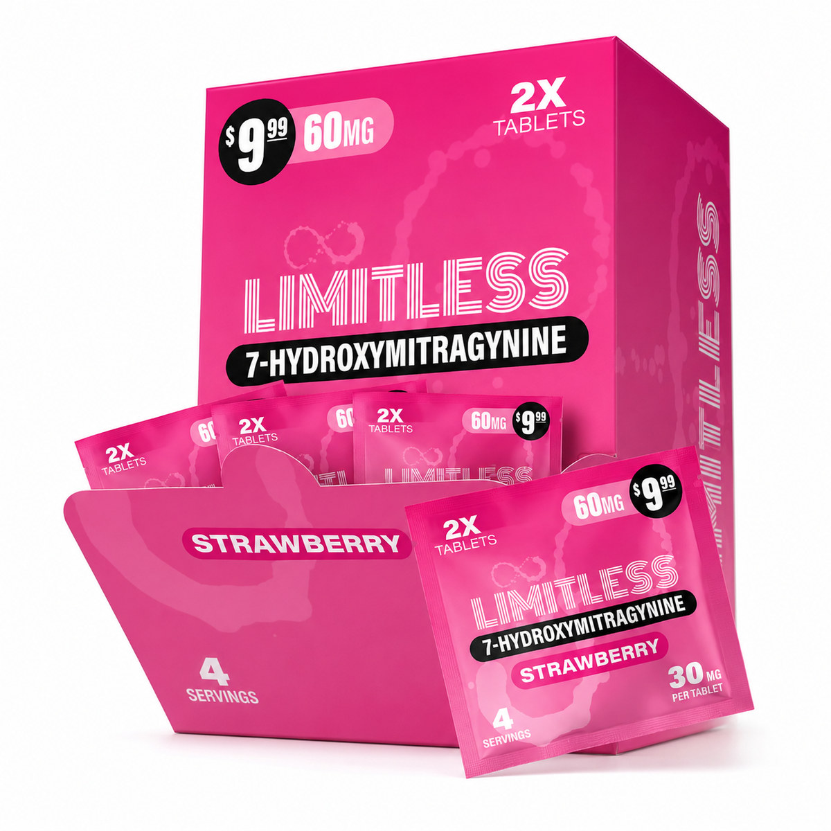 LIMITLESS 7-HYDROXY 30MG TABLET (10CT PACK)