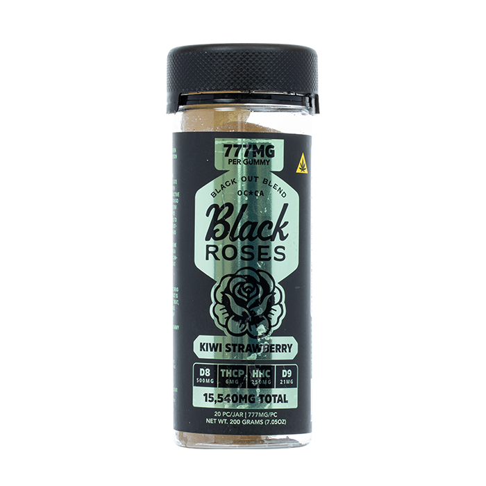 BLACK ROSES BLACK OUT 777MG D9 THCP GUMMIES (20CT JAR)