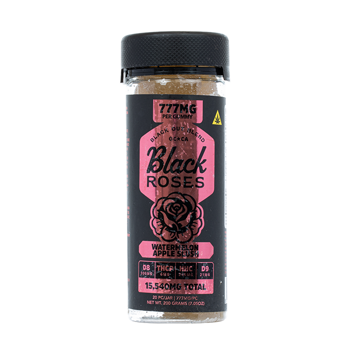 BLACK ROSES BLACK OUT 777MG D9 THCP GUMMIES (20CT JAR)