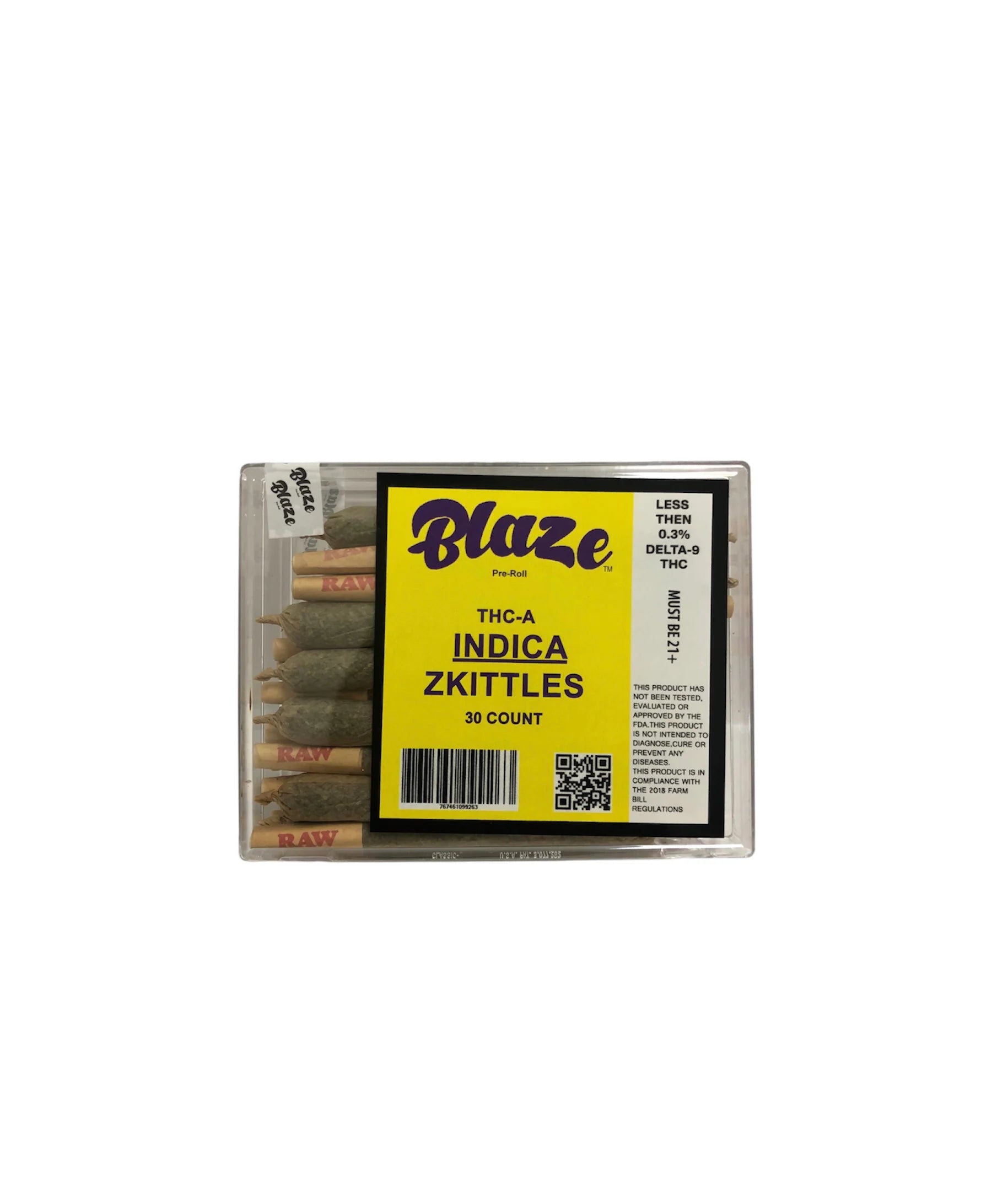 BLAZE THC-A PRE ROLLS 30CT/JAR