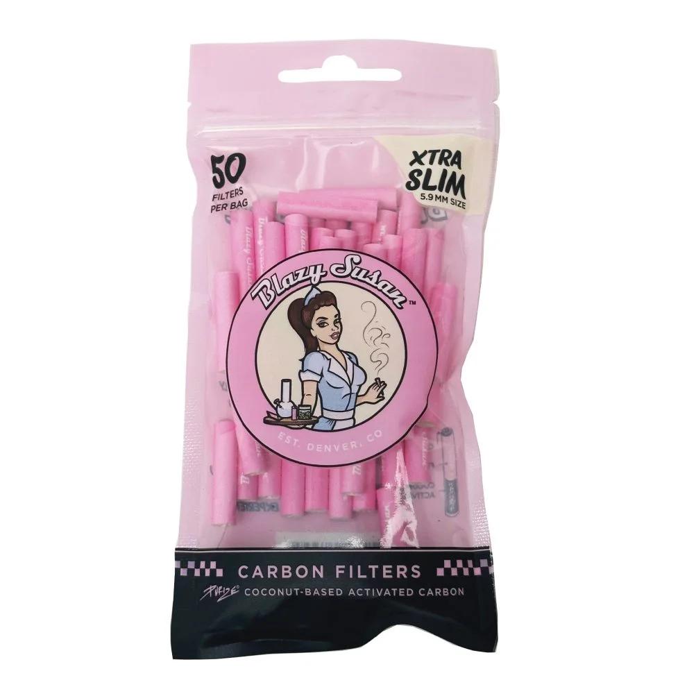 BLAZY SUSAN ACTIVATED CARBON 5.9MM FILTER TIPS 50CT BAG