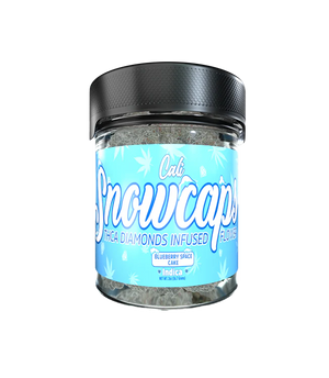 SNOW CAPS THCA DIAMOND INFUSED 2OZ FLOWER | BLUEBERRY SPACE CAKE (INDICA)