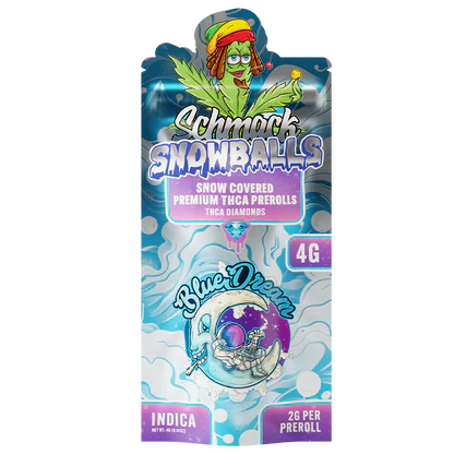 SCHMACK SNOWBALLS 2 GRAM SNOW COVERED THC-A DIAMOND PRE ROLL (2CT/PACK)