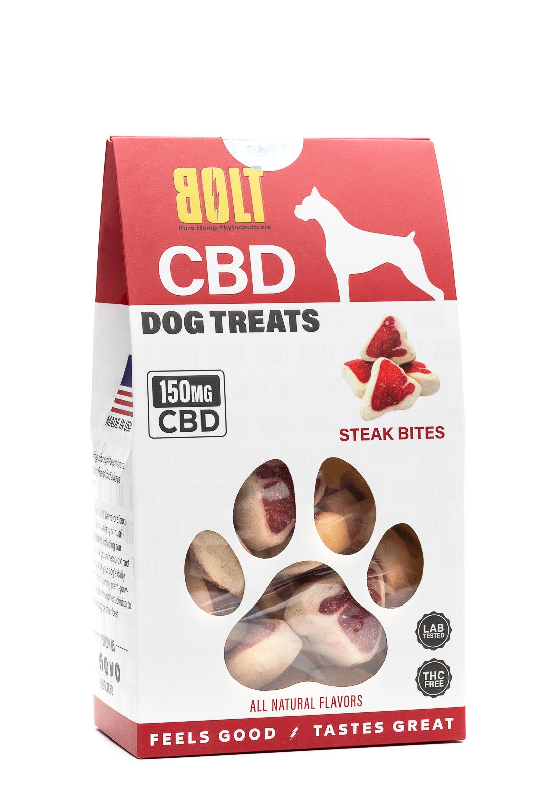 BOLT CBD DOG TREATS - STEAK BITES 150MG