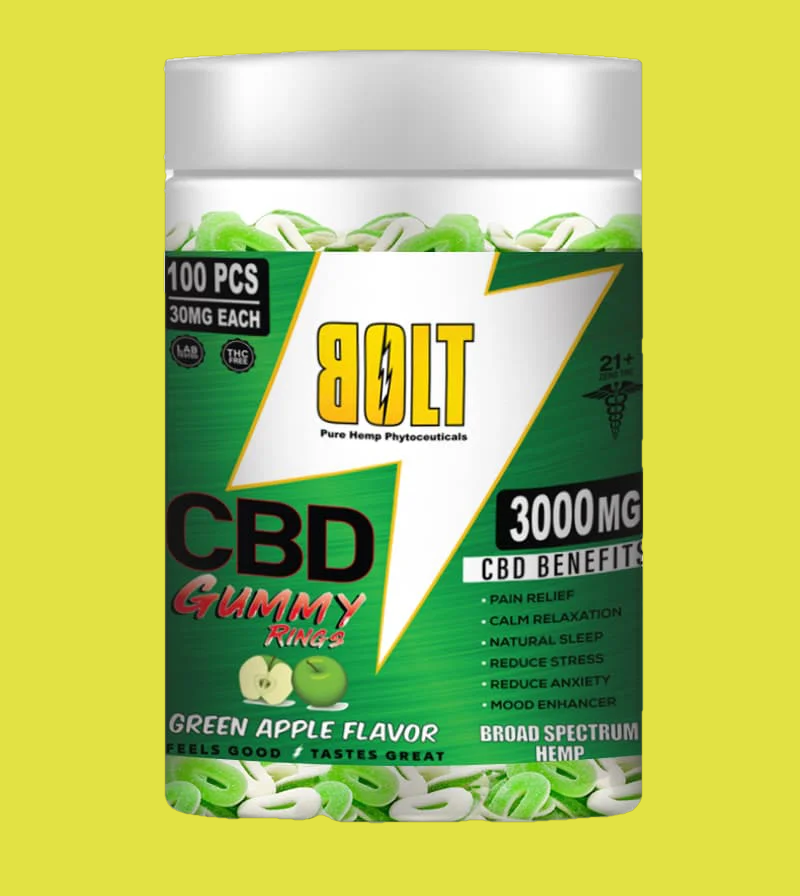 BOLT CBD GUMMY - RINGS 3000MG - APPLE - Hardware & Coils