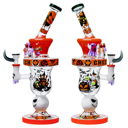 CHEECH 14in "GET SPOOK'D" WATERPIPE HALLOWEEN | ORANGE (CHE-346)